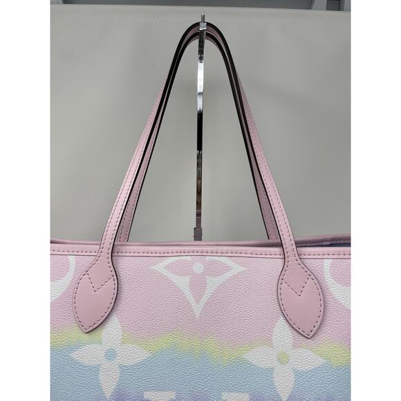 Louis Vuitton Authentic Escale Pastel Pink Neverfull Giant Bag Removable Pouch - Picture 7 of 14